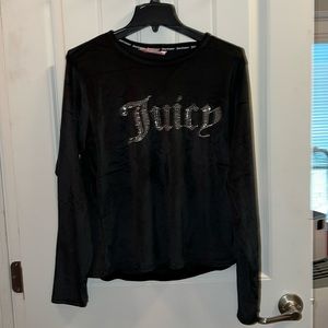 NWT Juicy couture black pj set with rhinestones.